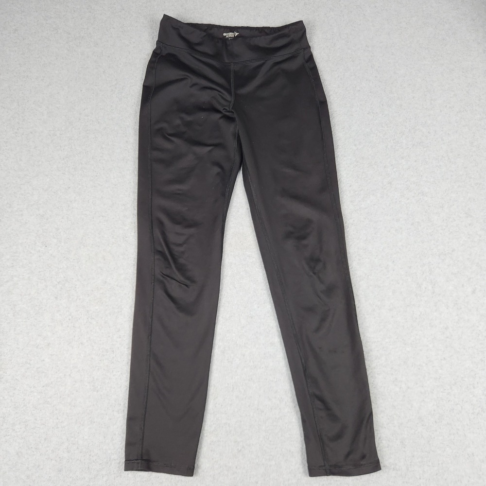 Old Navy Leggings Girls XL Black Active Go-Dry Athletic Performance High Waist
